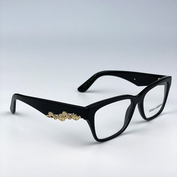 NEW D&G DG3370 501 Black Square Women Eyeglasses - Picture 1 of 10